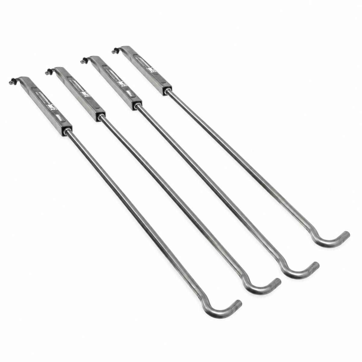 Four TorkLift S9050A SpringLoad XL camper turnbuckles on a white background