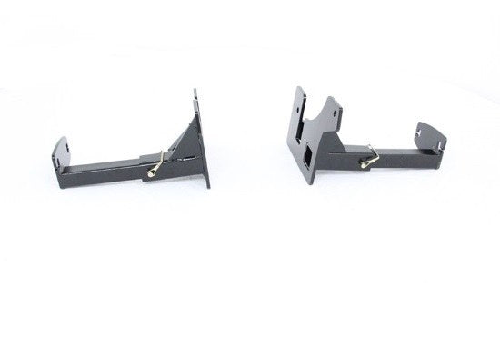 TorkLift N2409 front camper tie down pair with removable inserts assembled in steel receiver brackets