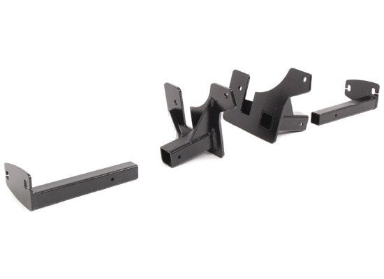 TorkLift N2409 front camper tie down pair with removable inserts assembled in steel receiver brackets