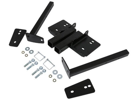 TorkLift N3404 rear camper tie down pair with removable inserts assembled in black steel receivers