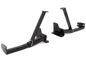 TorkLift N2402 front camper tie down pair with support braces and removable inserts assembled