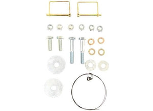TorkLift T2303 front camper tie-down mounting hardware with pins, bolts, nuts, washers and bolt fisher