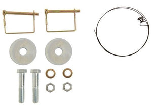 TorkLift T2304 front camper tie-down mounting hardware with pins, bolts, washers and installation components