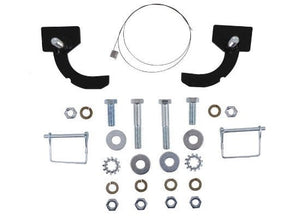 TorkLift T2308 front camper tie-down mounting hardware with pins, bolts, washers, bracket plates and bolt fisher
