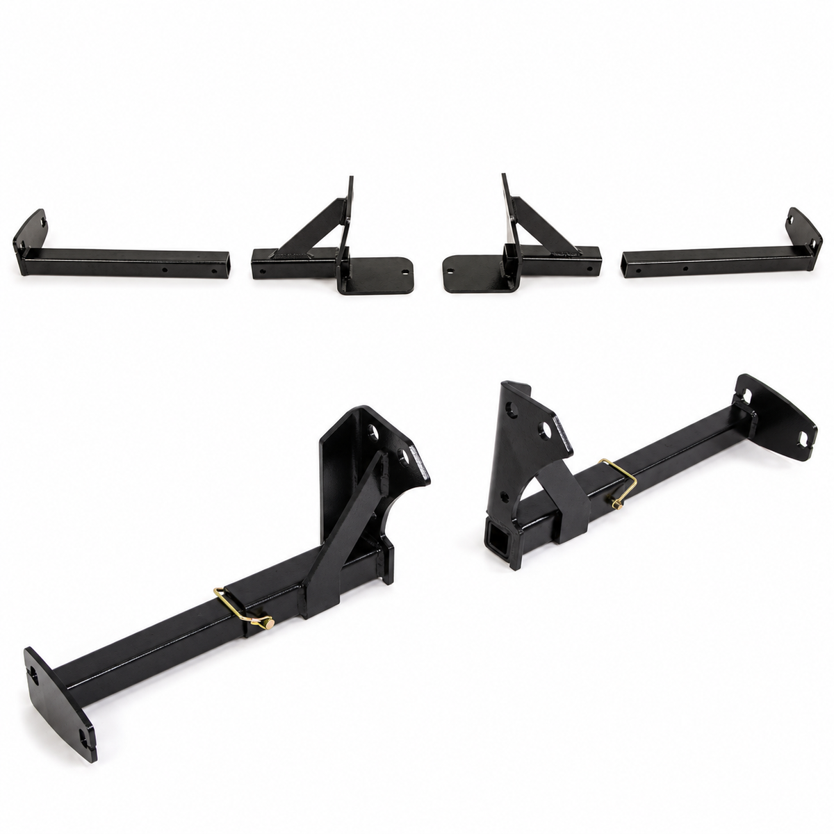 TorkLift T2309 front mounting brackets and removable inserts with T3306 rear tie down pair for Toyota Tundra Double Cab 6.5 foot bed camper tie down set