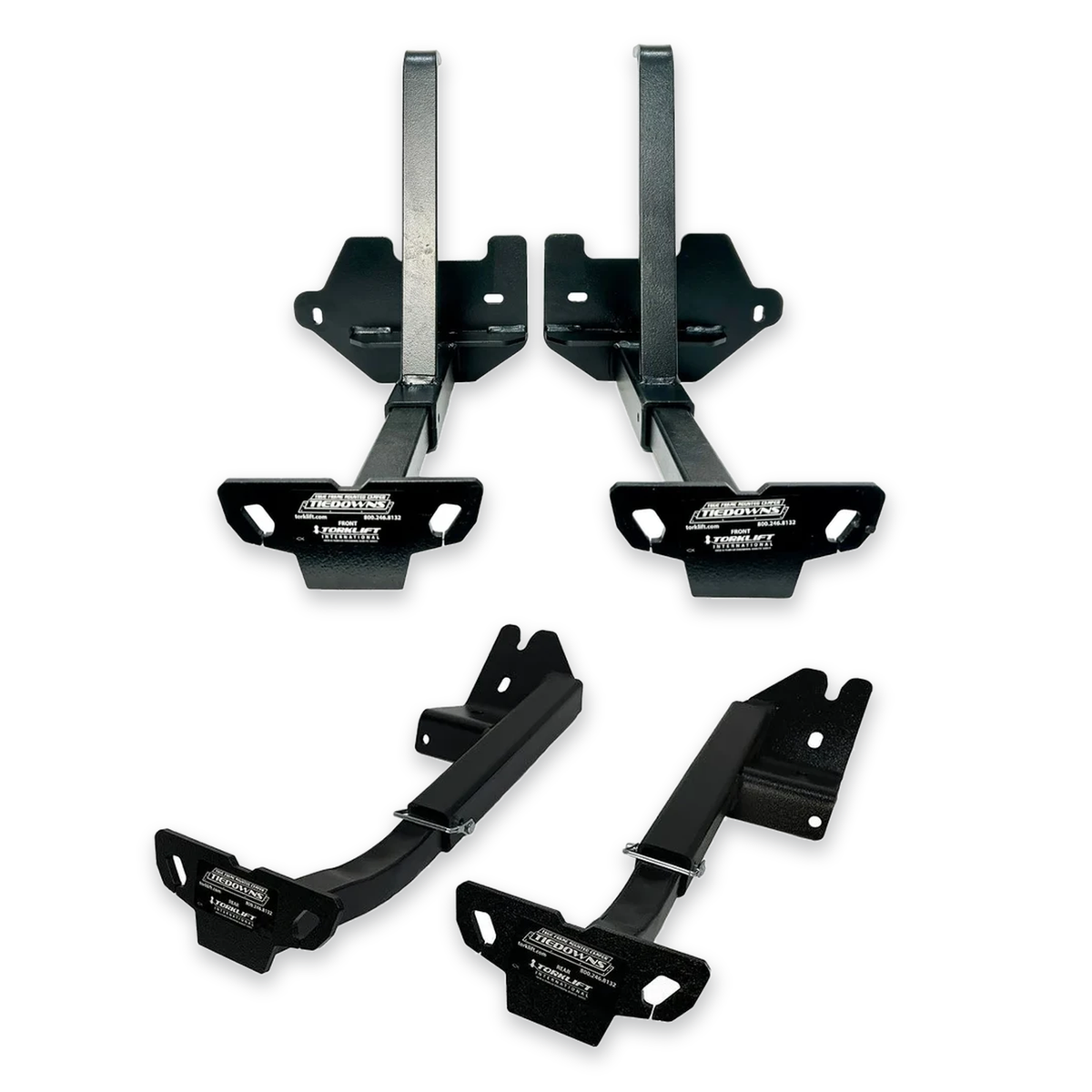 Torklift C2225 and C3221 front and rear camper tie down set for Chevy and GMC 6.75-foot bed