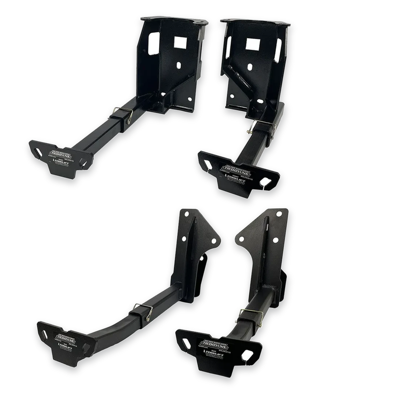 Torklift D2140 and D3112 front and rear camper tie down set for Ram 3500 8-foot bed