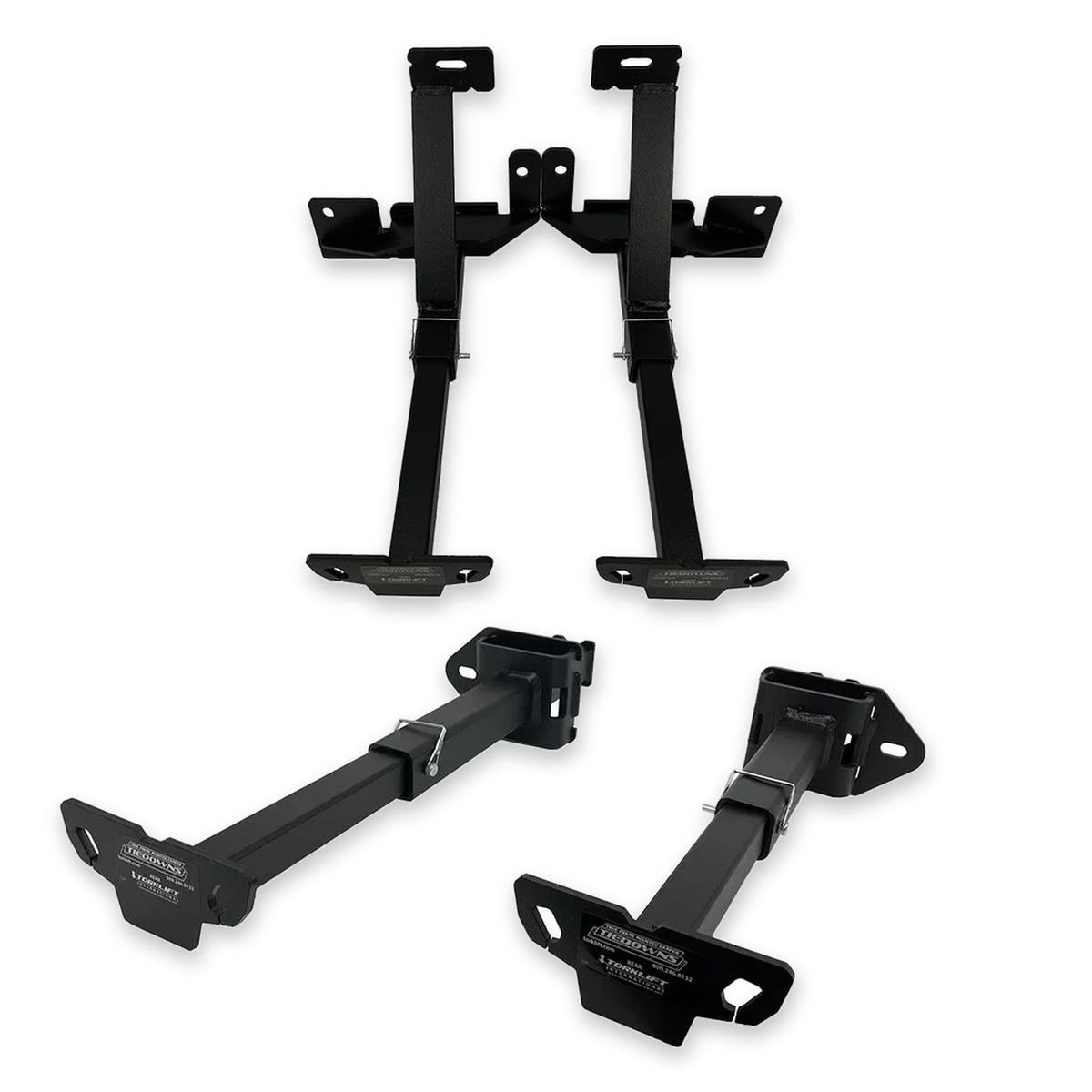 Torklift F2032 and F3008 front and rear camper tie down set for Ford Super Duty 8-foot bed